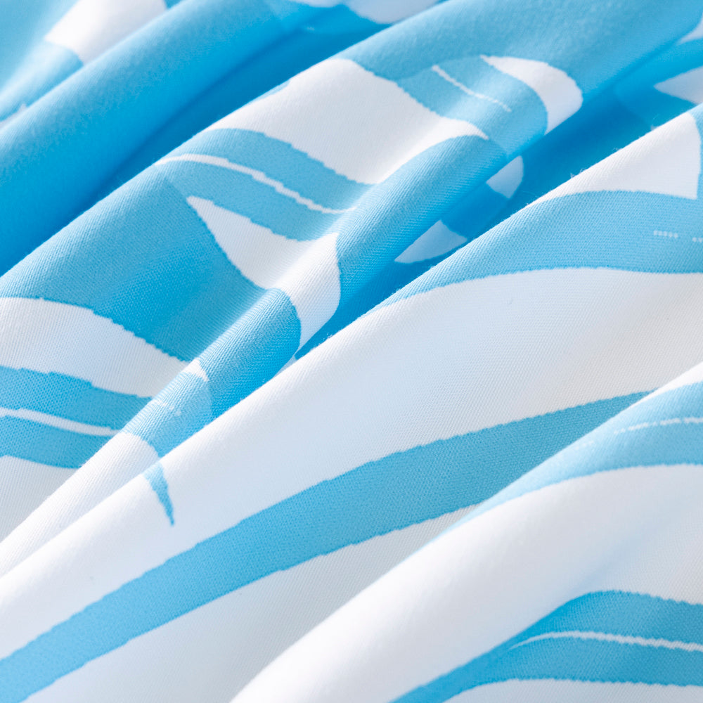 3D Carp Waves Blue Quilt Cover Set Bedding Set Duvet Cover Pillowcases 573