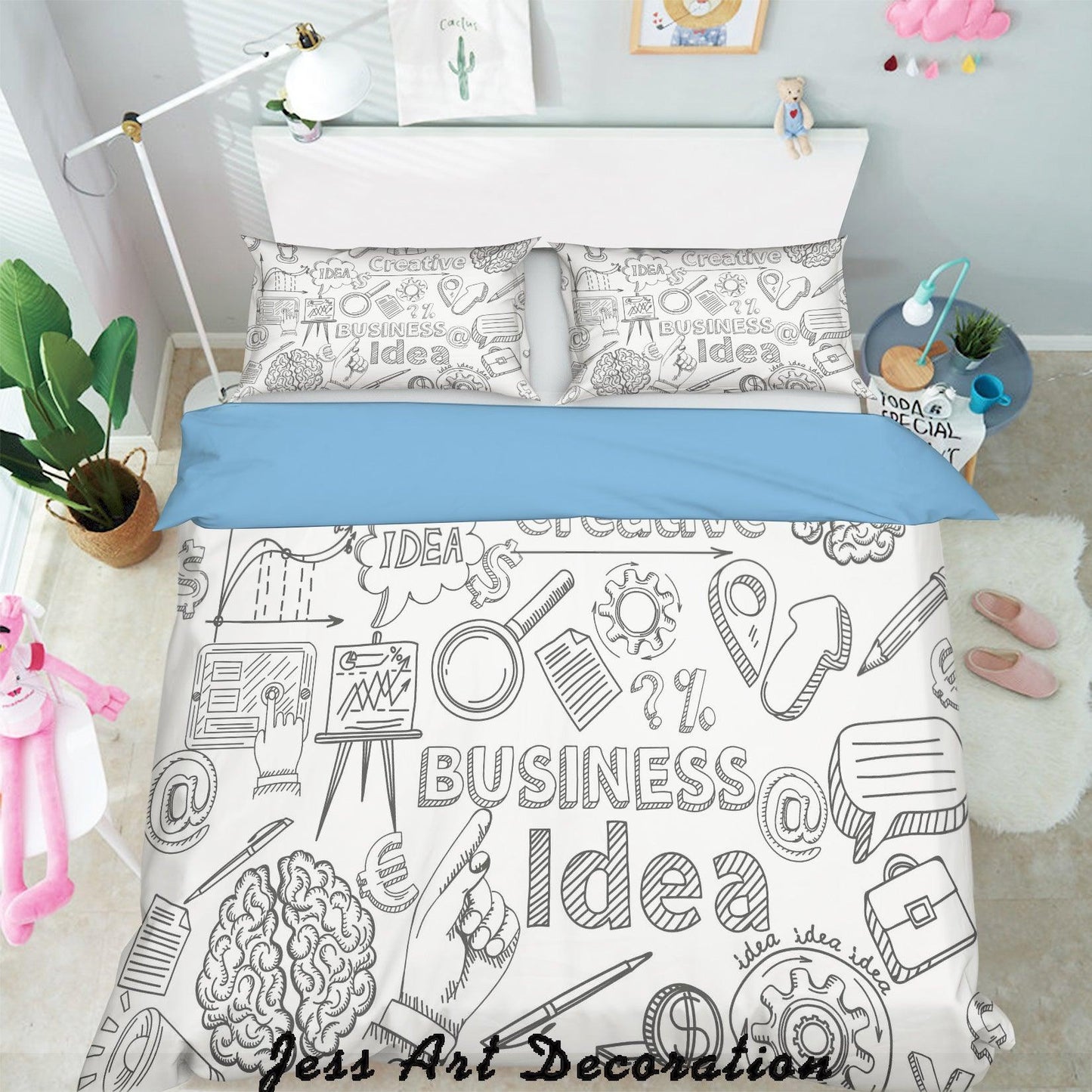 3D Black White Goods Pattern Quilt Cover Set Bedding Set Pillowcases 308