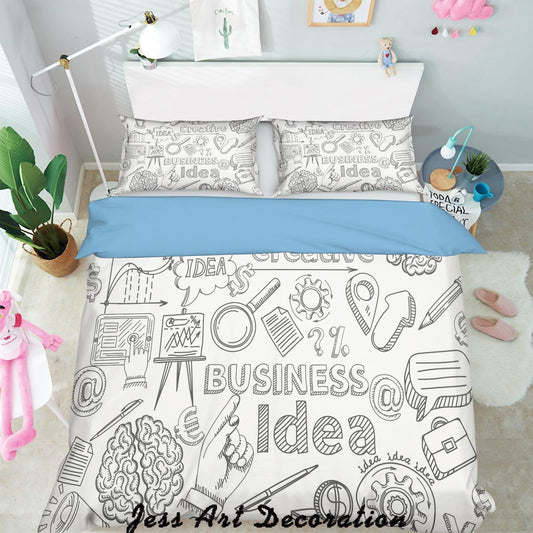 3D Black White Goods Pattern Quilt Cover Set Bedding Set Pillowcases 308