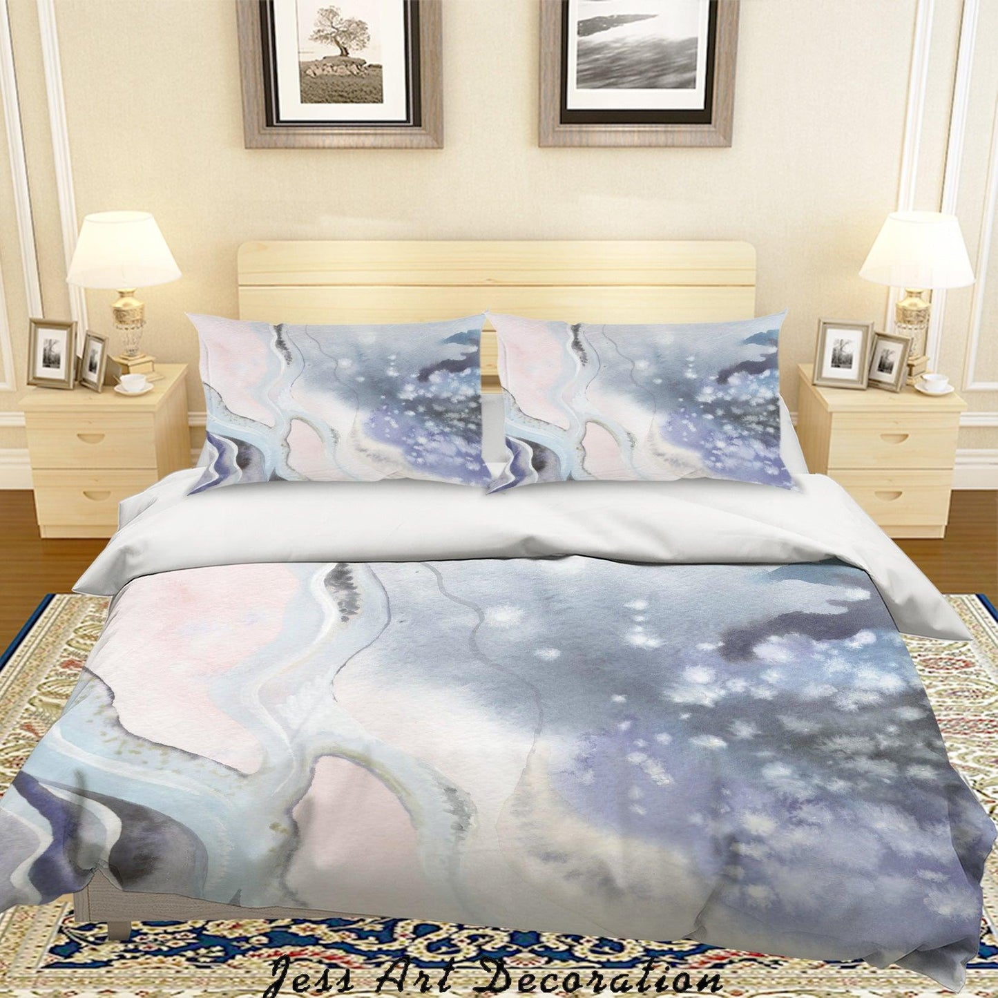 3D Abstract Watercolor Painting Quilt Cover Set Bedding Set Pillowcases 54
