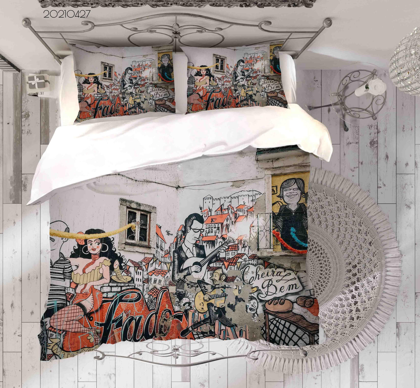 3D Abstract Street Colored Graffiti Quilt Cover Set Bedding Set Duvet Cover Pillowcases 121