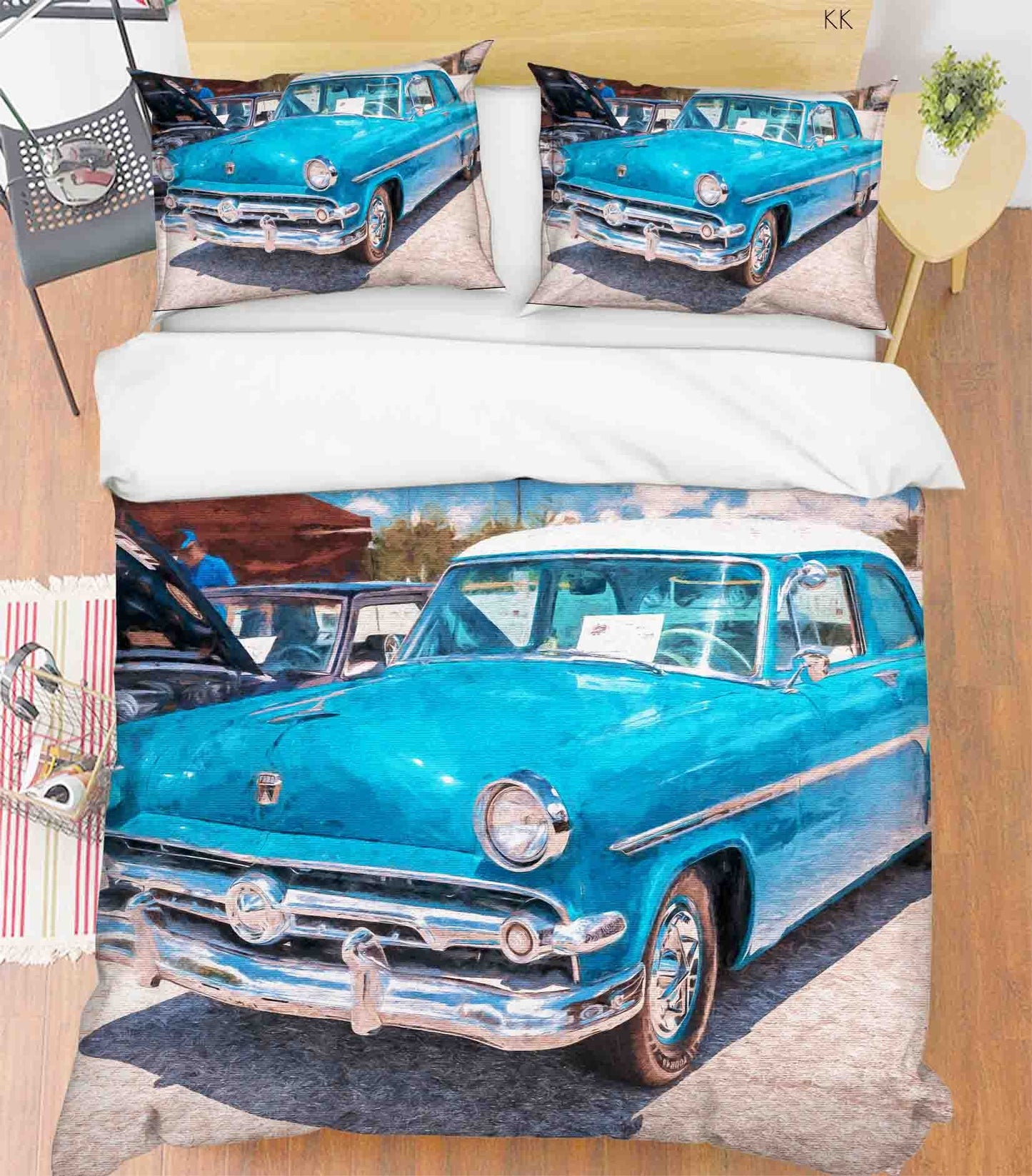 3D Automobile Tree Quilt Cover Set Bedding Set Duvet Cover Pillowcase 427