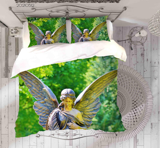 3D Art Angel Sculpture Quilt Cover Set Bedding Set Duvet Cover Pillowcases 197