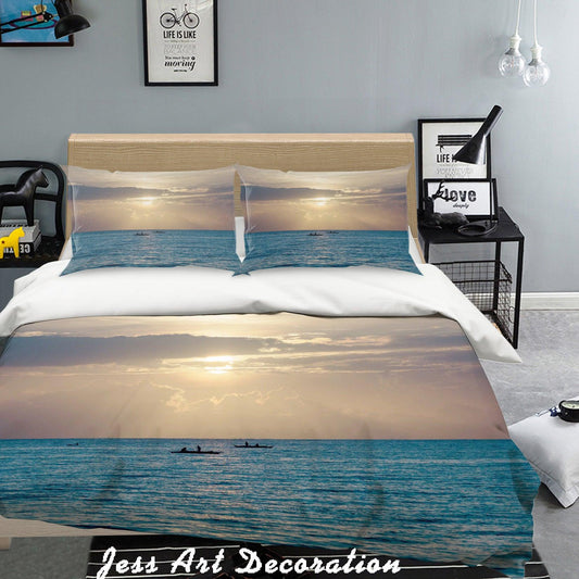3D  Blue Sea Clouds  Scenery  Quilt Cover Set Bedding Set Pillowcases  79