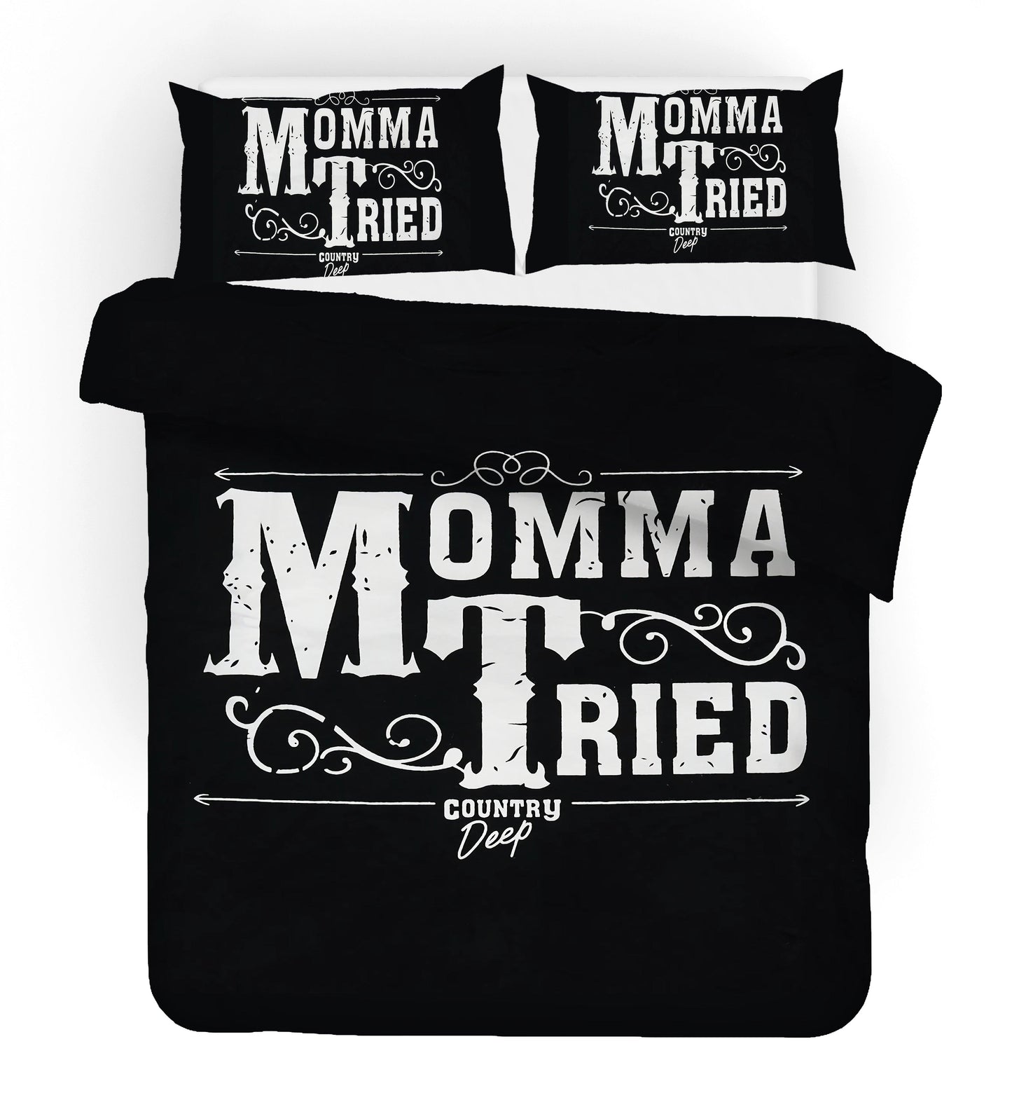 3D Black Mama Tried Quilt Cover Set Bedding Set Pillowcases 42