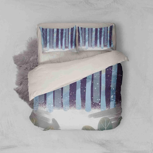 3D Blue Forest Quilt Cover Set Bedding Set Pillowcases 60