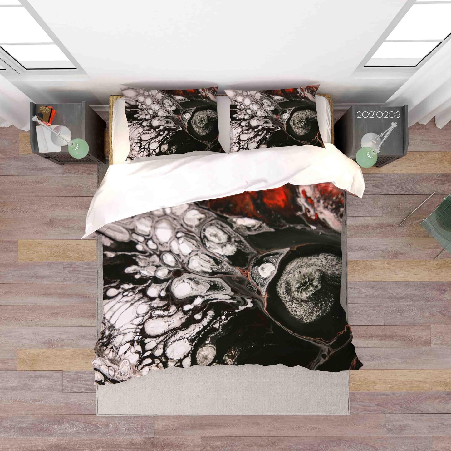3D Black Marble Texture Quilt Cover Set Bedding Set Duvet Cover Pillowcases 67