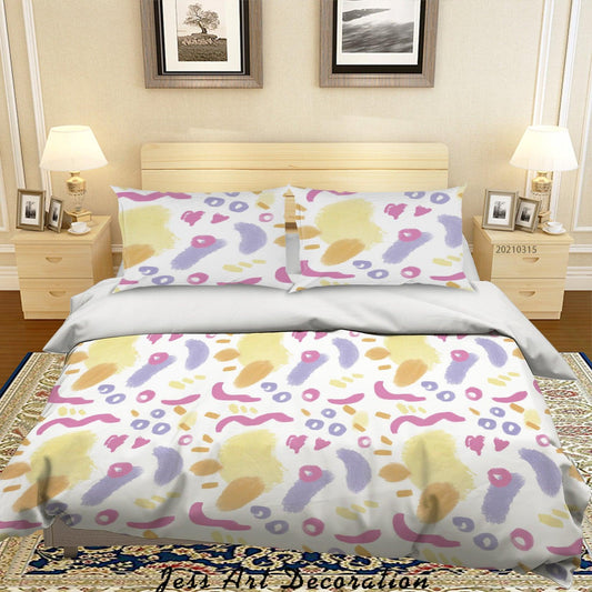 3D Abstract Geometric Pattern Quilt Cover Set Bedding Set Duvet Cover Pillowcases 102
