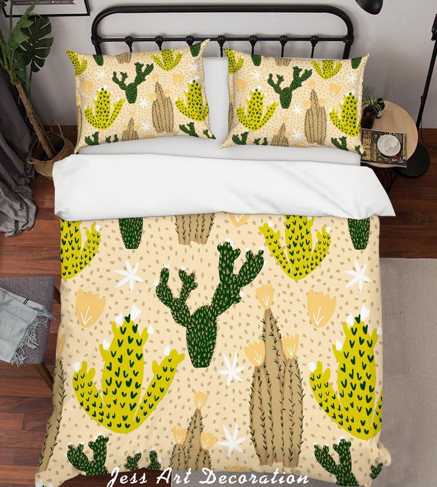 3D Cartoon Cactus Pattern Quilt Cover Set Bedding Set Pillowcases 127
