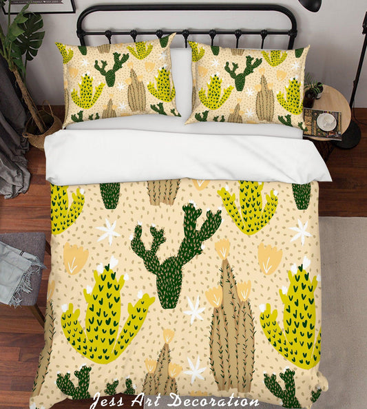 3D Cartoon Cactus Pattern Quilt Cover Set Bedding Set Pillowcases 127