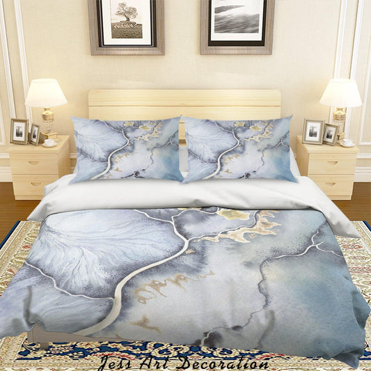3D Abstract Watercolor Painting Quilt Cover Set Bedding Set Pillowcases 62