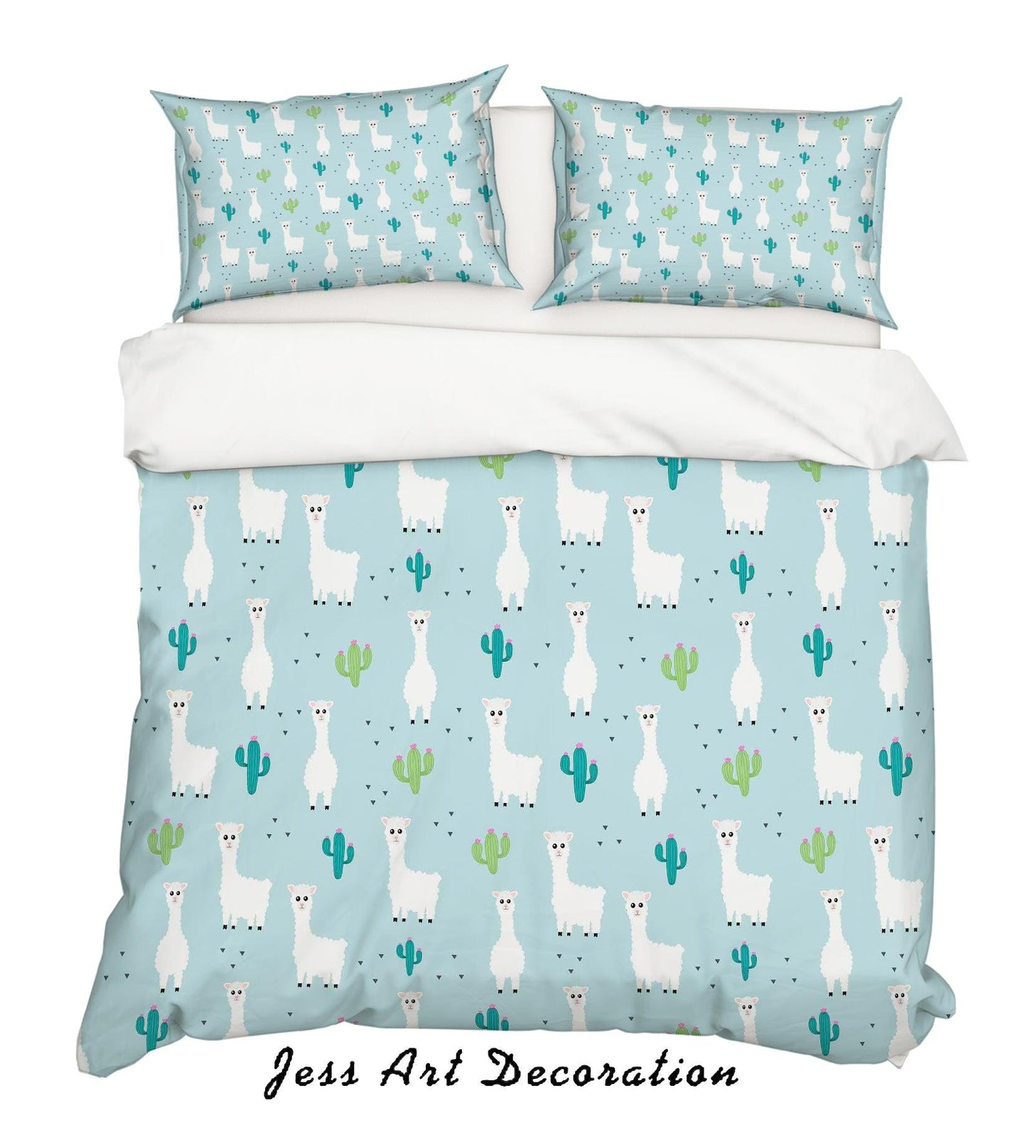 3D Cartoon Alpaca Quilt Cover Set Bedding Set Pillowcases 116