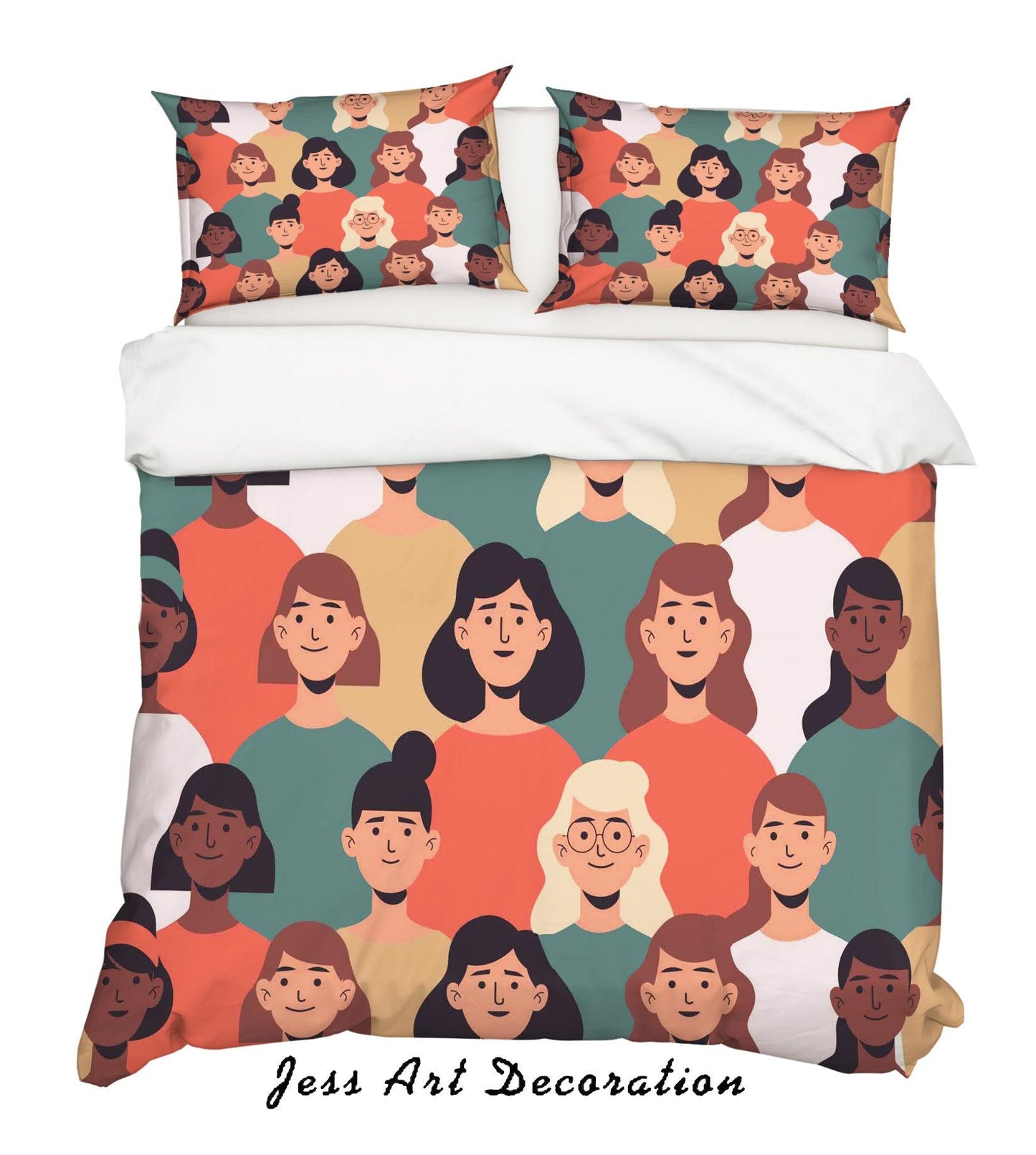 3D Cartoon Crowd Quilt Cover Set Bedding Set Pillowcases 74