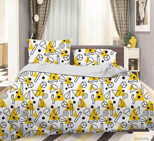 3D Abstract Geometric Pattern Quilt Cover Set Bedding Set Duvet Cover Pillowcases 116