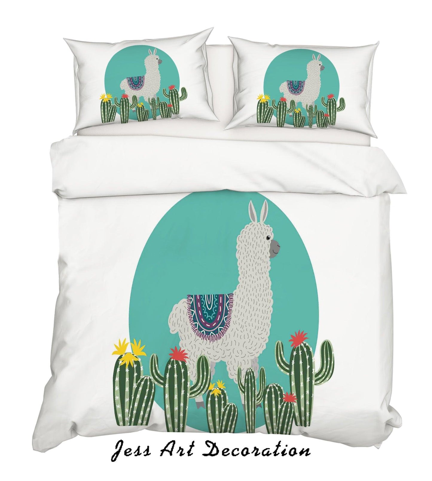 3D Alpaca Cactus Quilt Cover Set Bedding Set Pillowcases 81