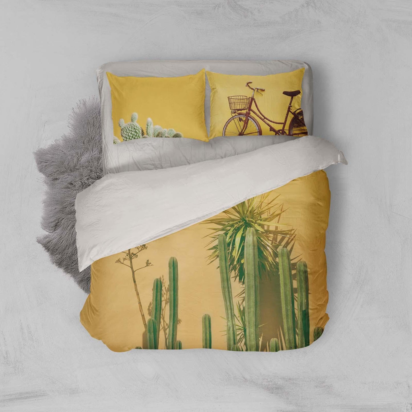 3D Cactus Yellow Quilt Cover Set Bedding Set Pillowcases 28