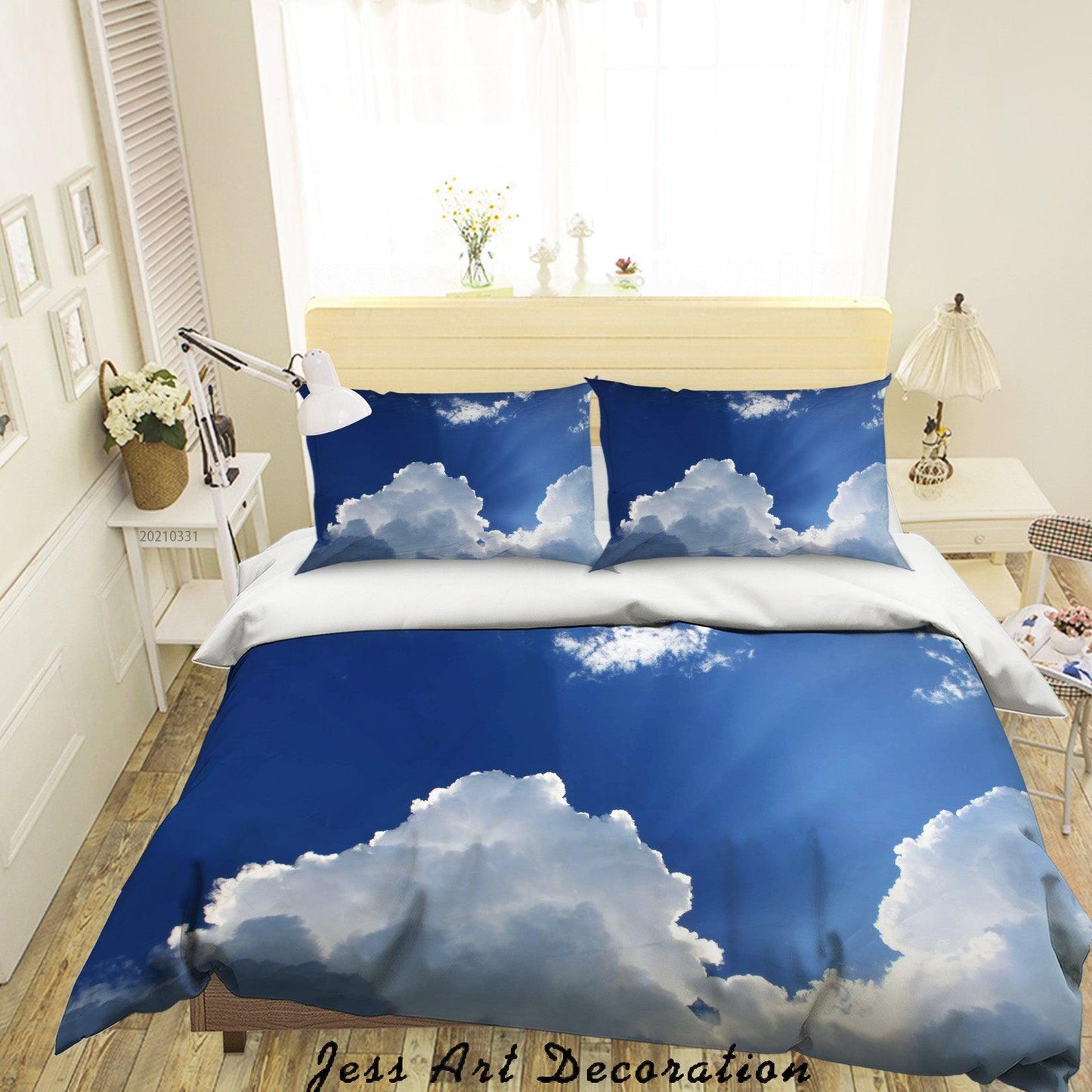 3D Blue Sky White Cloud Quilt Cover Set Bedding Set Duvet Cover Pillowcases 284