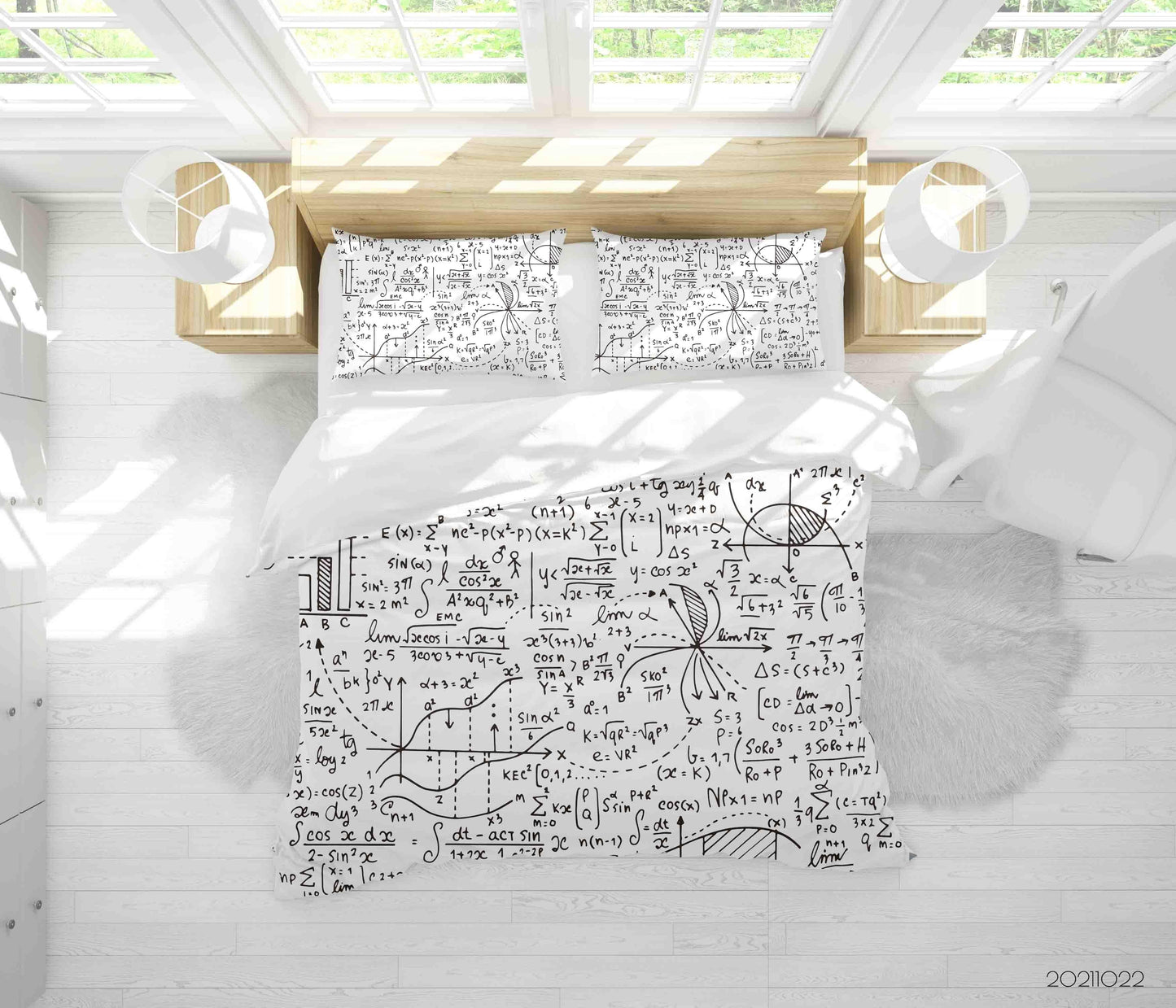 3D Abstract Arithmetic Graffiti Graffiti Quilt Cover Set Bedding Set Duvet Cover Pillowcases 55