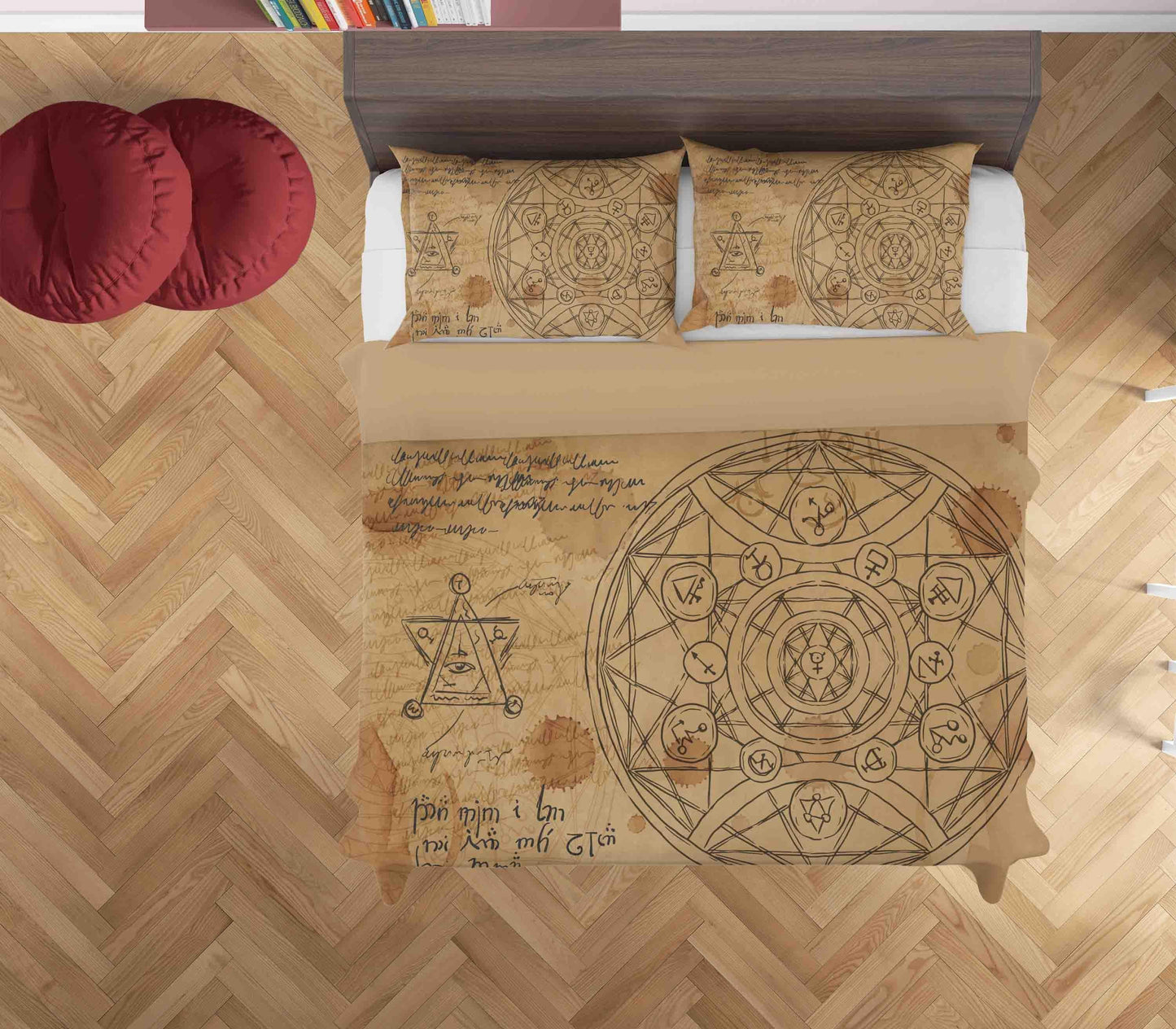 3D Alchemy Moon Sun Compass Quilt Cover Set Bedding Set Duvet Cover Pillowcases WJ 9227