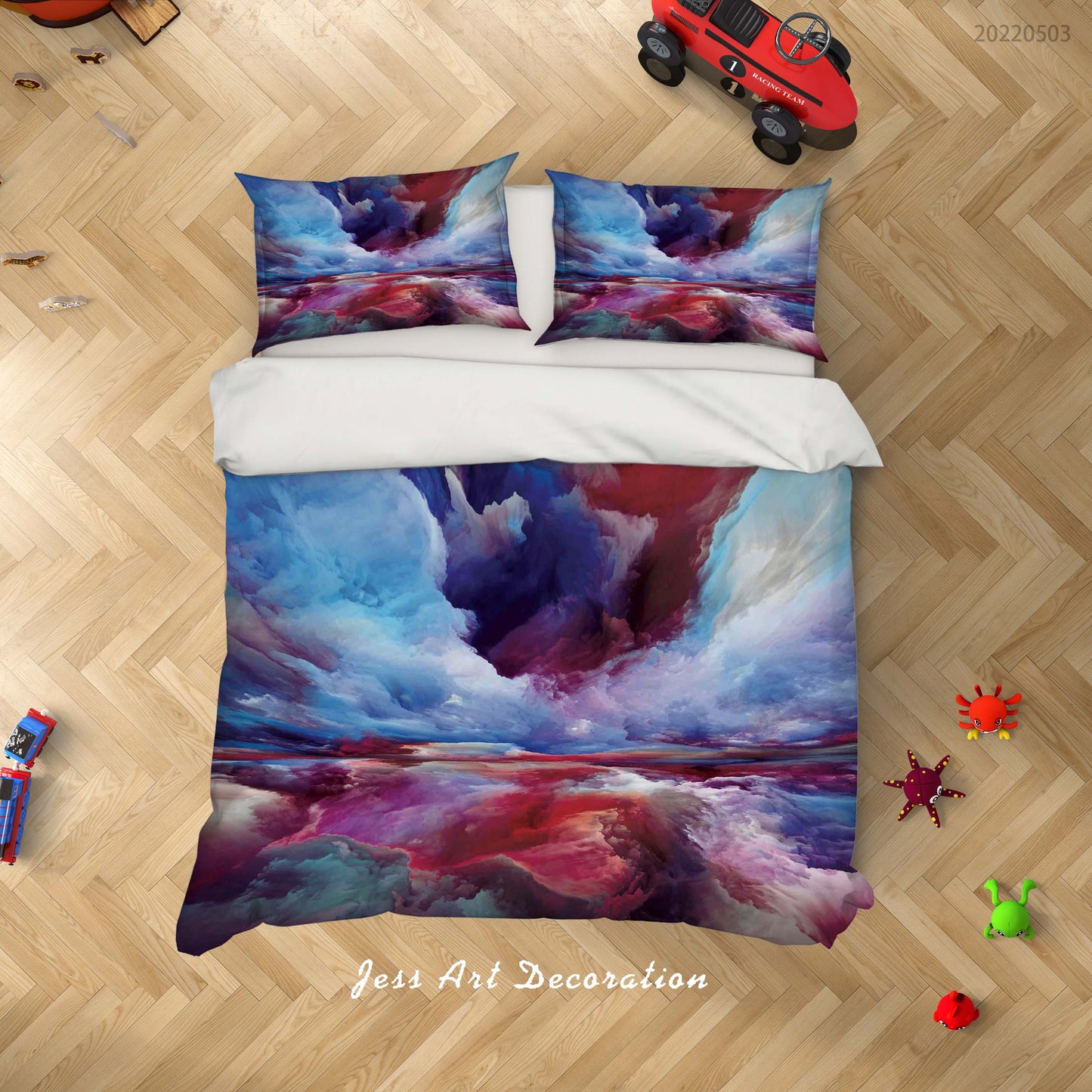 3D Abstract Wave Colours Quilt Cover Set Bedding Set Duvet Cover Pillowcase 561