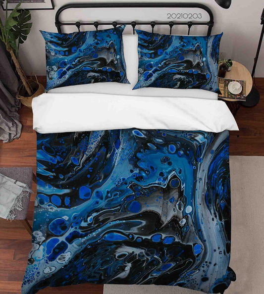 3D Abstract Blue Marble Texture Quilt Cover Set Bedding Set Duvet Cover Pillowcases 62