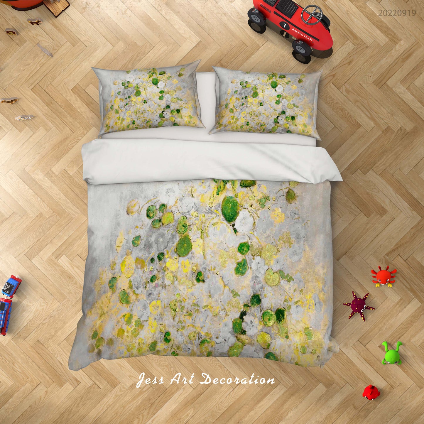 3D Abstract Floral Leaf Quilt Cover Set Bedding Set Duvet Cover Pillowcase 186