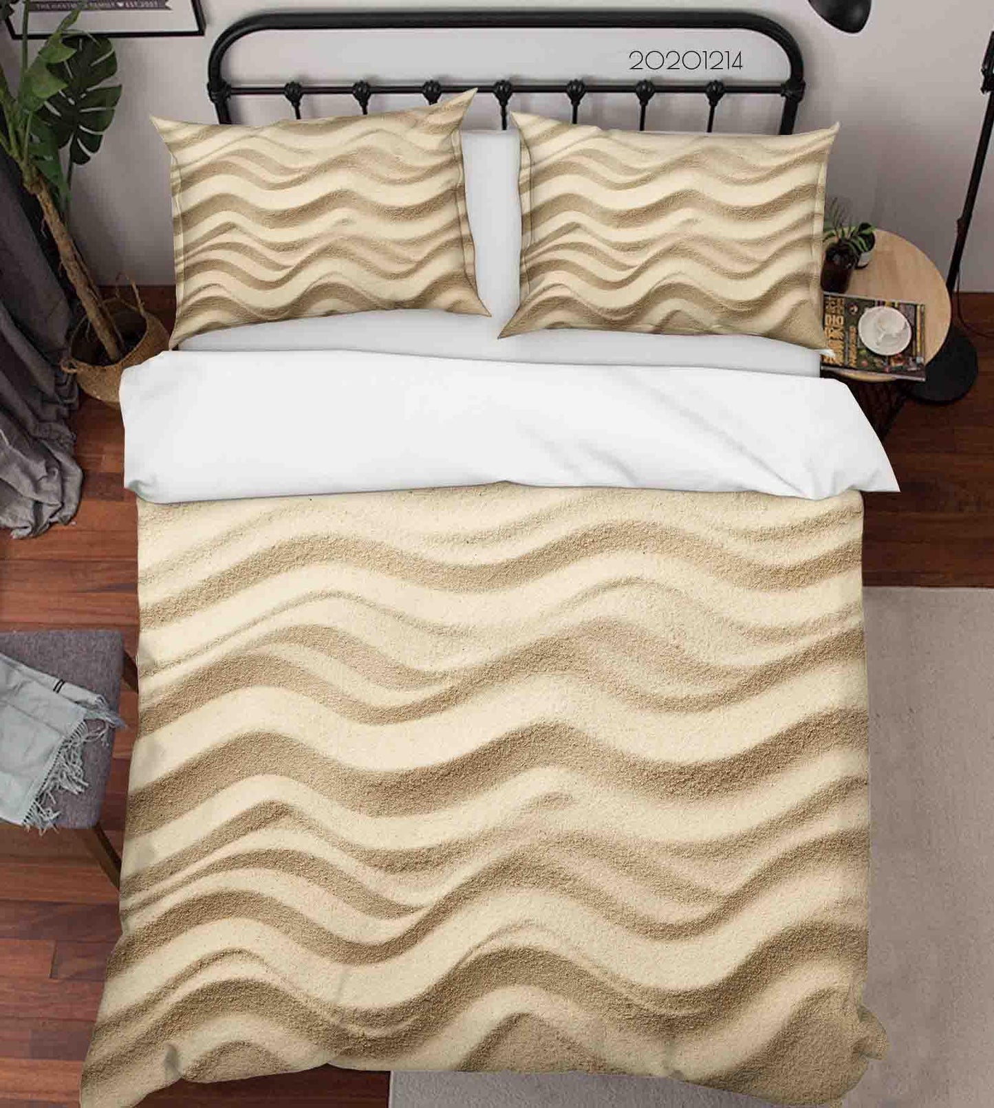 3D Abstract Sand Waved Quilt Cover Set Bedding Set Duvet Cover Pillowcases LXL