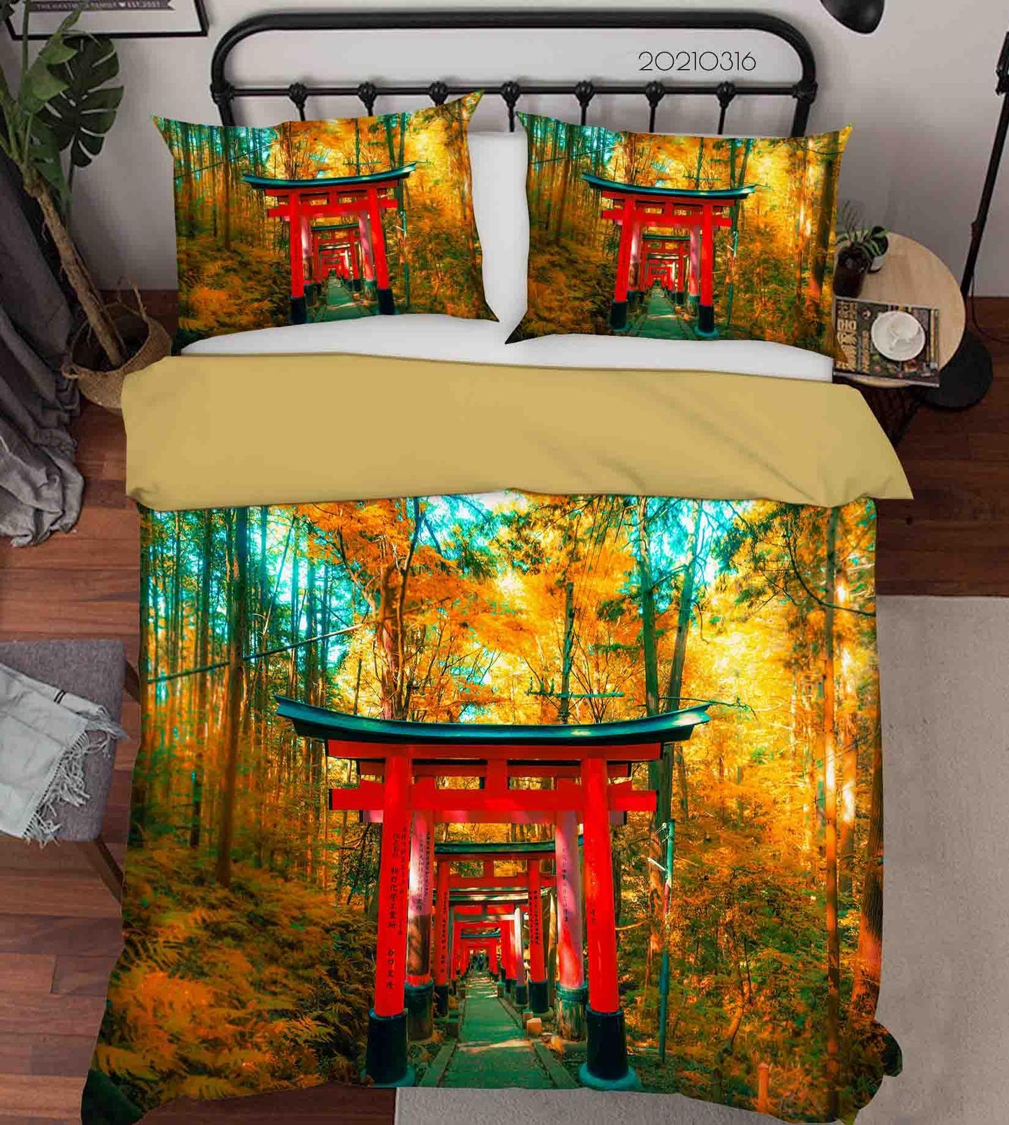 3D Autumn Nature Landscape Quilt Cover Set Bedding Set Duvet Cover Pillowcases 160