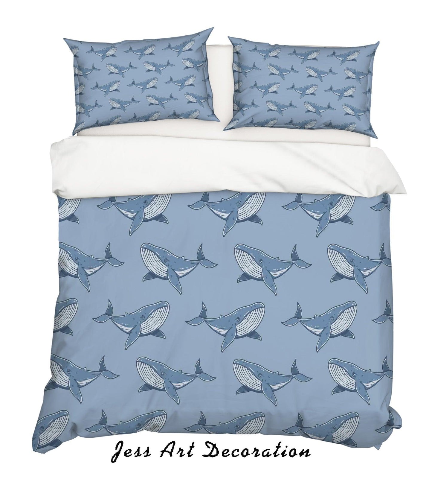 3D Blue Shark Quilt Cover Set Bedding Set Pillowcases 12