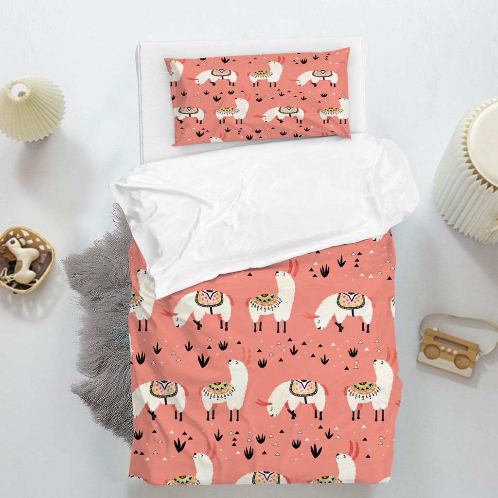 3D Alpaca Grassland Pink Quilt Cover Set Bedding Set Duvet Cover Pillowcases 1259