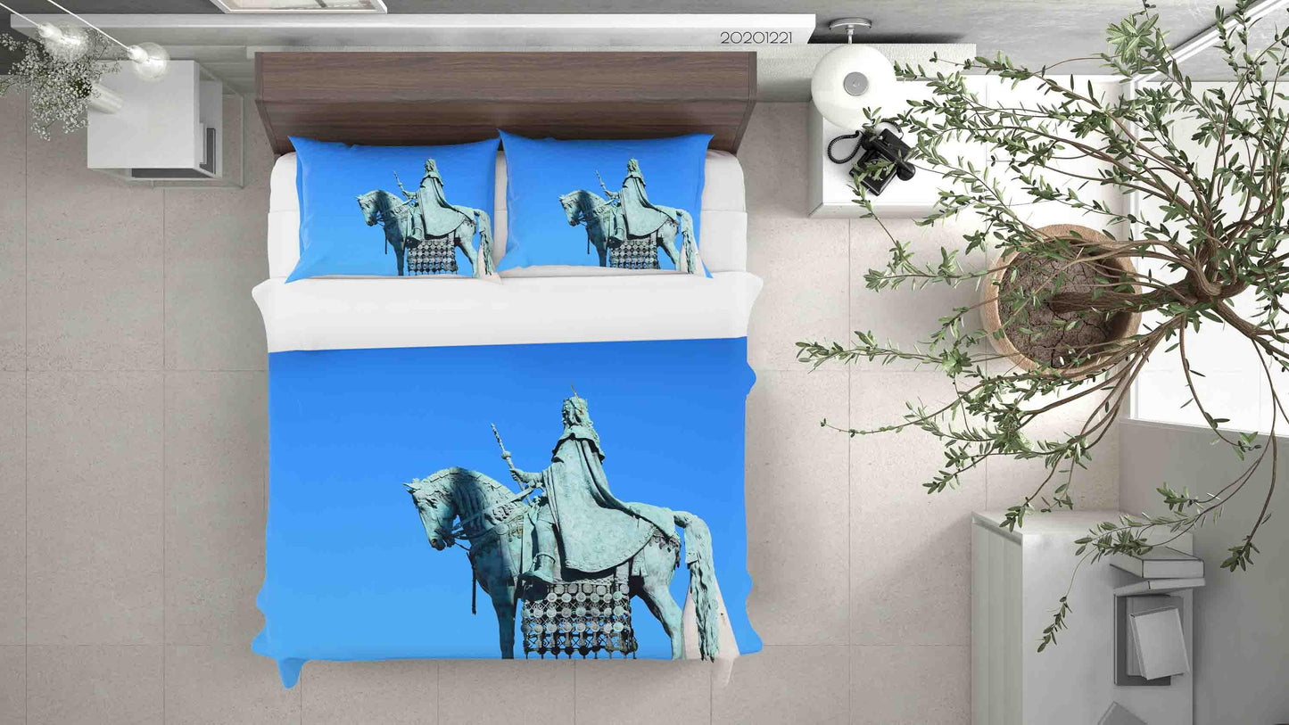 3D Blue Sky Statue Pattern Quilt Cover Set Bedding Set Duvet Cover Pillowcases 224 LQH