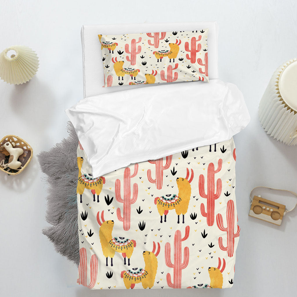 3D Cactus Alpaca Grass Apricot Quilt Cover Set Bedding Set Duvet Cover Pillowcases 1269