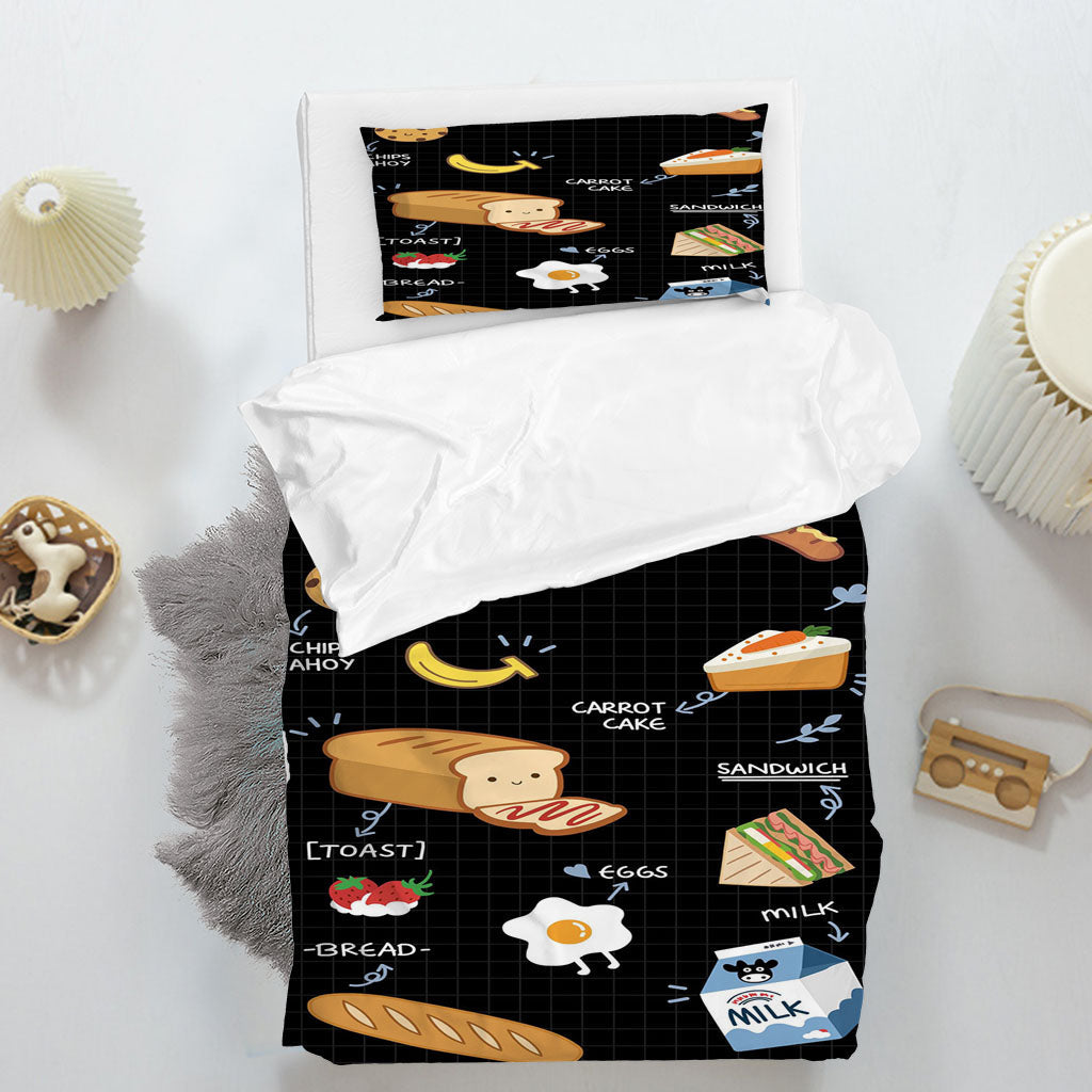 3D Cake Bread Milk Strawberry Quilt Cover Set Bedding Set Duvet Cover Pillowcases 1274