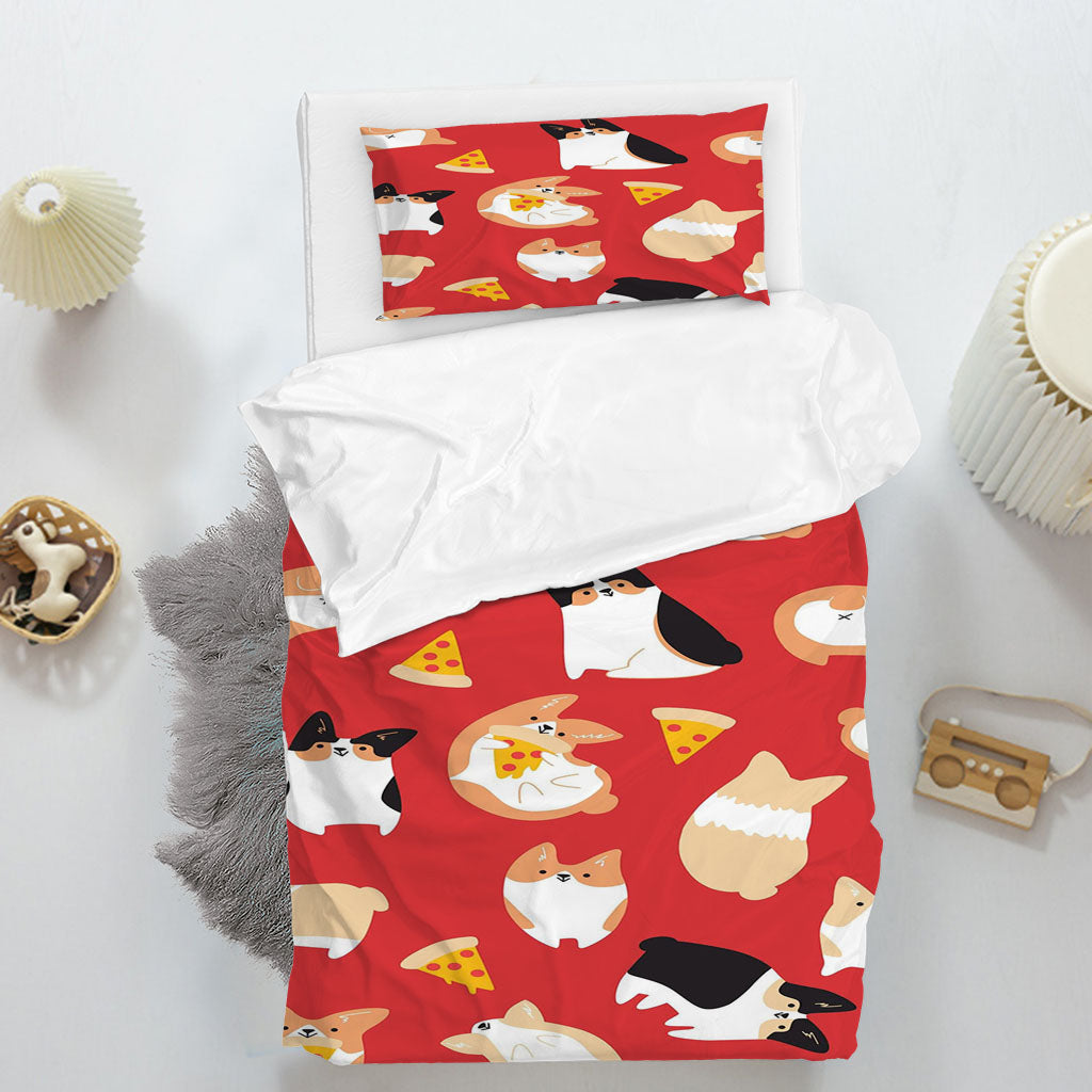 3D Animal Cat Pizza Red Quilt Cover Set Bedding Set Duvet Cover Pillowcases 1278