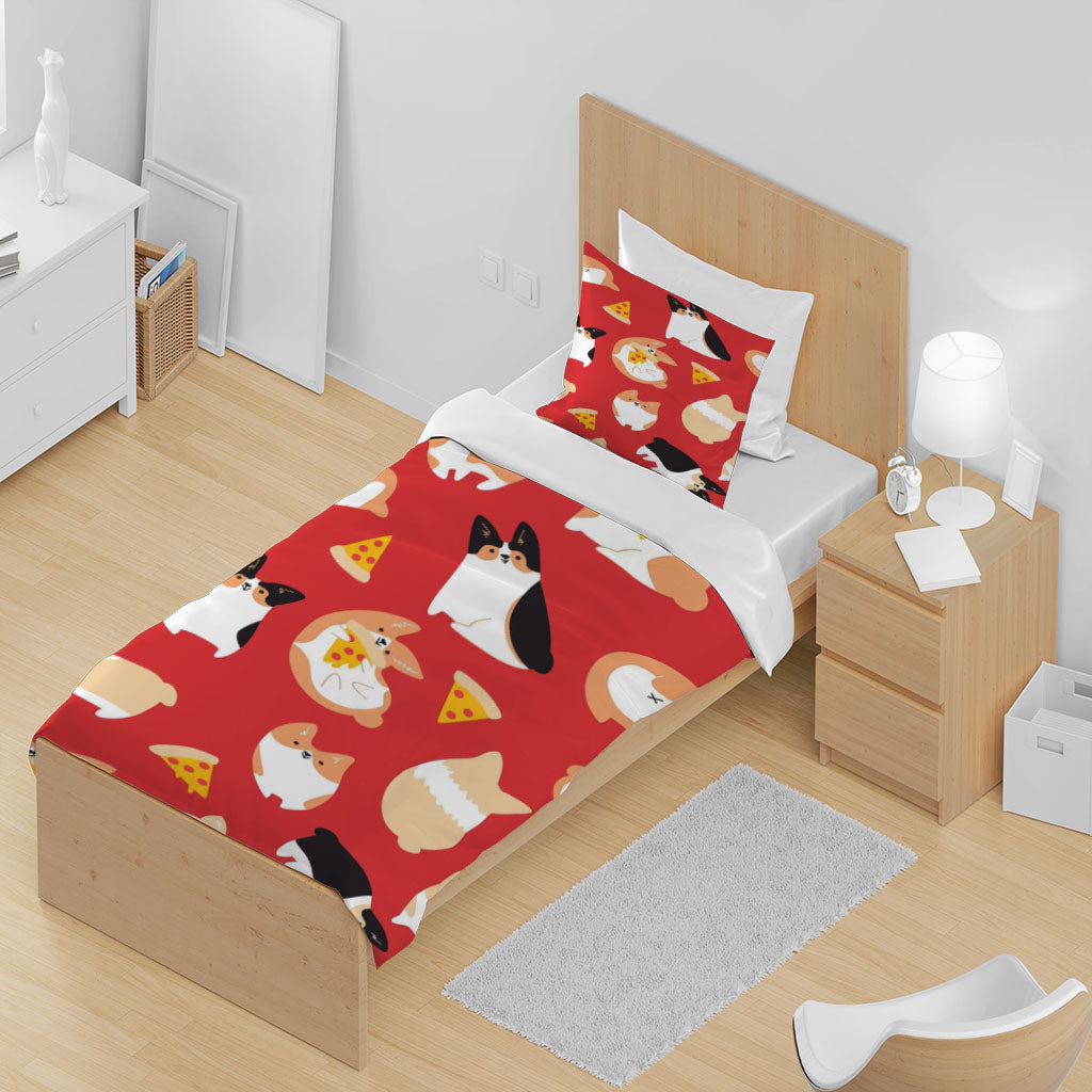 3D Animal Cat Pizza Red Quilt Cover Set Bedding Set Duvet Cover Pillowcases 1278