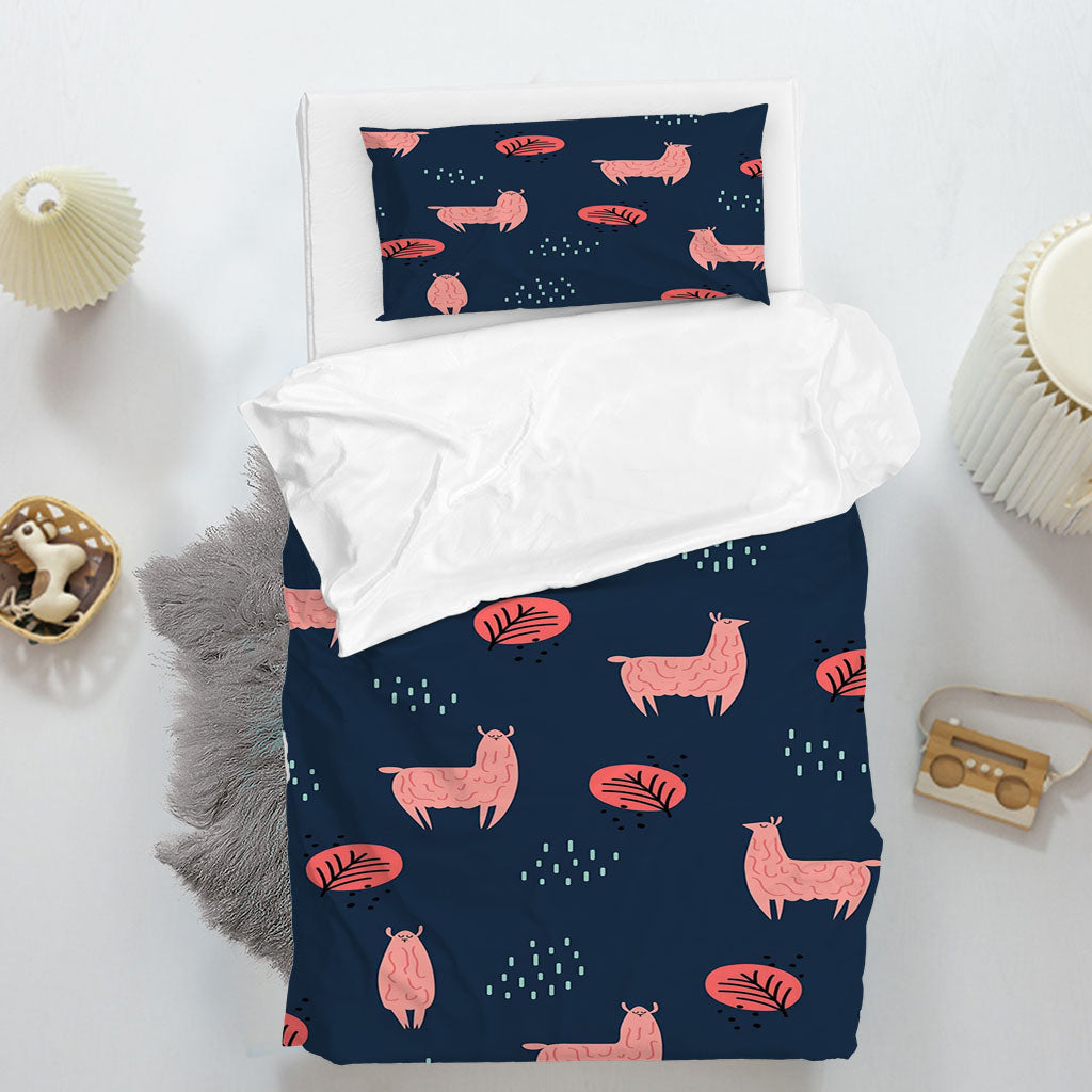 3D Alpaca Leaf Wave Point Black Quilt Cover Set Bedding Set Duvet Cover Pillowcases 1279