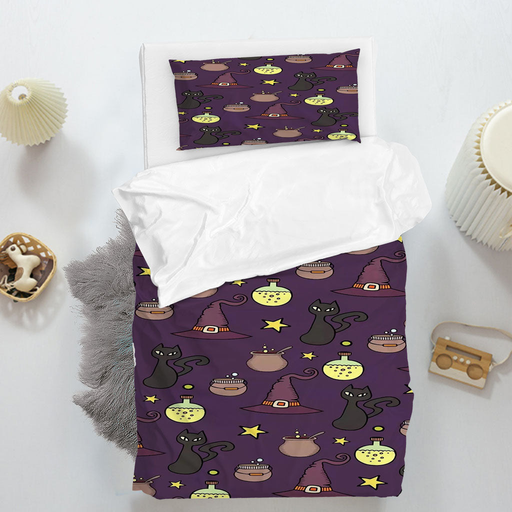 3D Cap Light Cat Purple Star Quilt Cover Set Bedding Set Duvet Cover Pillowcases 1281