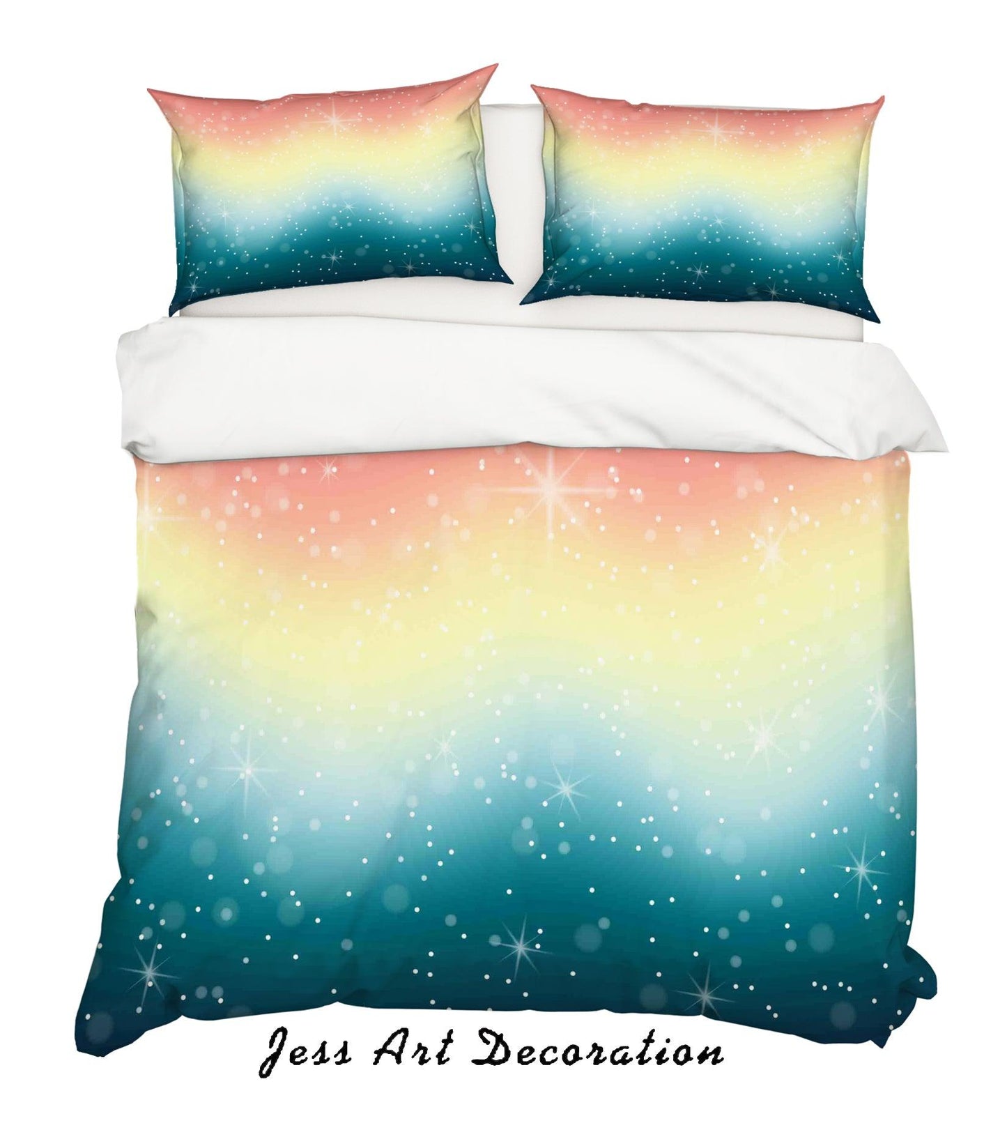 3D Beautiful Starry SkyQuilt Cover Set Bedding Set Pillowcasesn 2