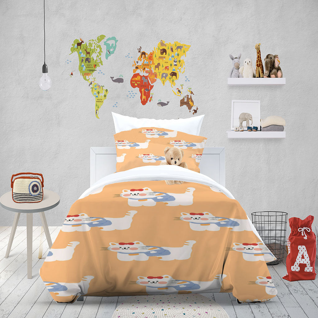 3D Animal Cat Croci Bag Quilt Cover Set Bedding Set Duvet Cover Pillowcases 1282