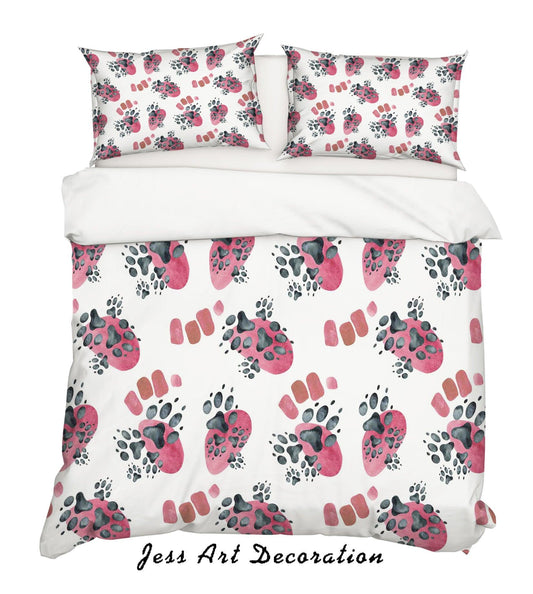 3D Abstract Animal Paw Pattern Quilt Cover Set Bedding Set Duvet Cover Pillowcases LXL