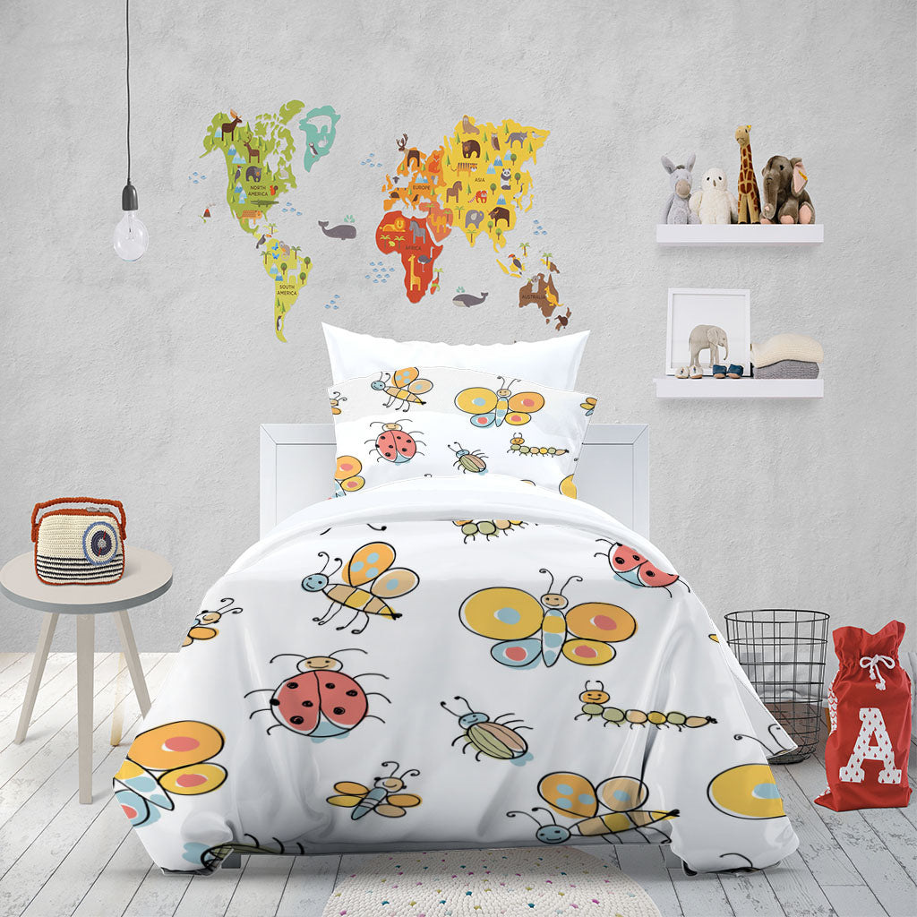 3D Bee Coccinella Septempunctata Caterpillar Quilt Cover Set Bedding Set Duvet Cover Pillowcases 1293
