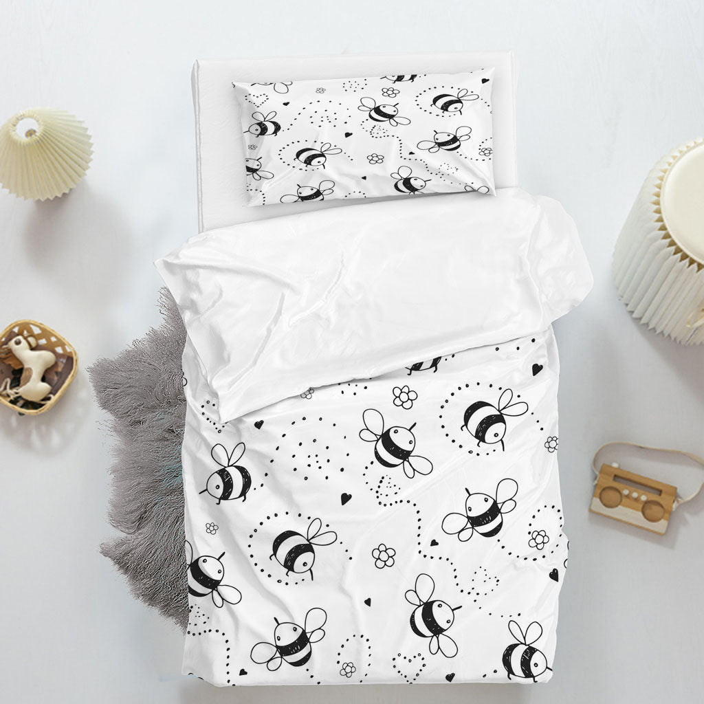 3D Bee Floral Love Wave Point Quilt Cover Set Bedding Set Duvet Cover Pillowcases 1294