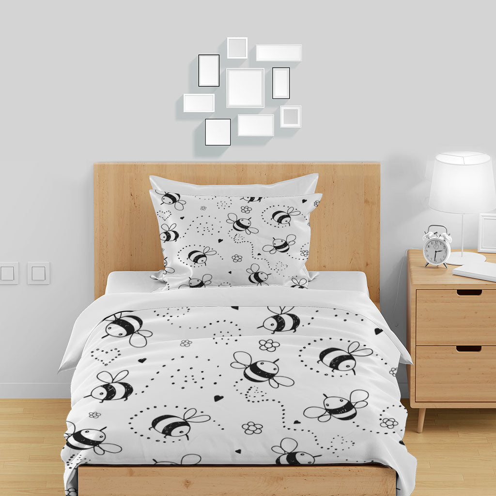 3D Bee Floral Love Wave Point Quilt Cover Set Bedding Set Duvet Cover Pillowcases 1294