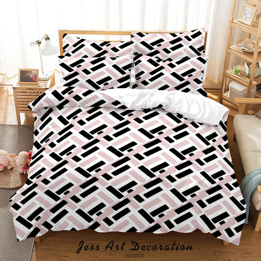 3D Abstract Geometric Pattern Quilt Cover Set Bedding Set Duvet Cover Pillowcases 54