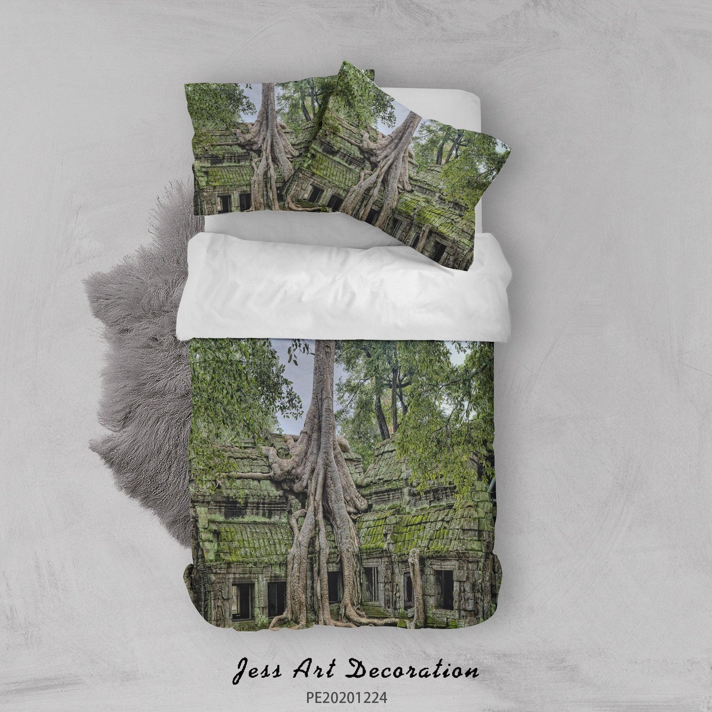 3D Ancient Tree House Quilt Cover Set Bedding Set Duvet Cover Pillowcases 119 LQH