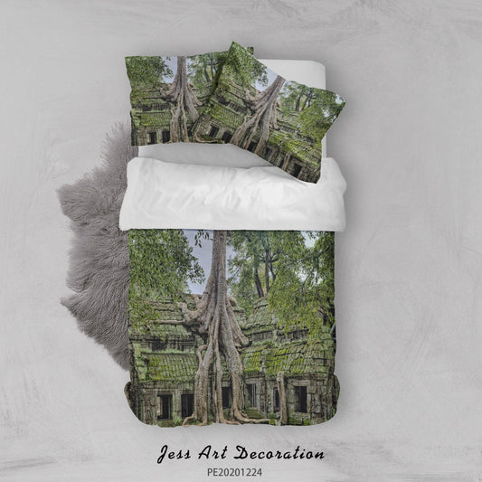 3D Ancient Tree House Quilt Cover Set Bedding Set Duvet Cover Pillowcases 119 LQH