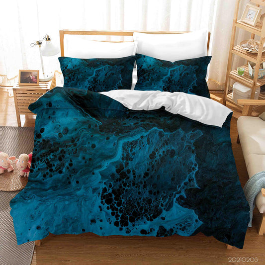 3D Abstract Blue Marble Texture Quilt Cover Set Bedding Set Duvet Cover Pillowcases 98