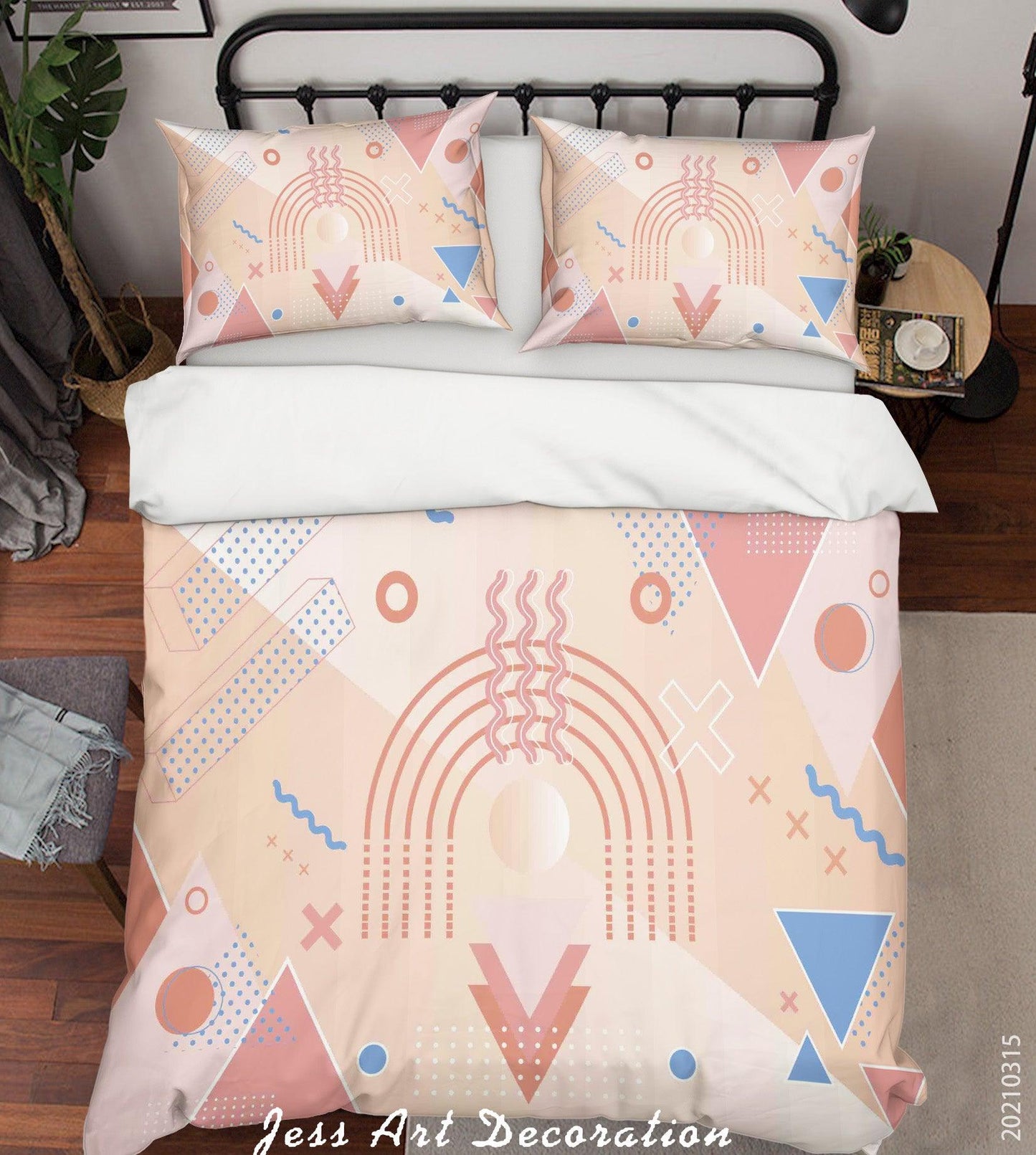 3D Abstract Color Pattern Quilt Cover Set Bedding Set Duvet Cover Pillowcases 77