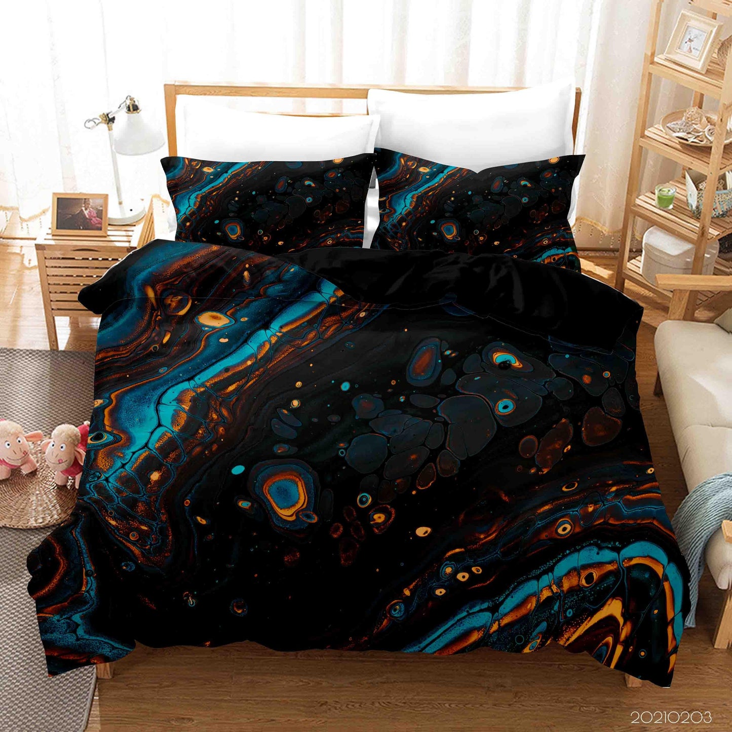 3D Abstract Black Marble Texture Quilt Cover Set Bedding Set Duvet Cover Pillowcases 29