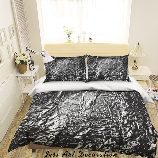 3D Abstract Tinfoil Texture Quilt Cover Set Bedding Set Duvet Cover Pillowcases 590